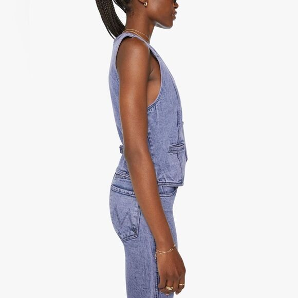Mother Masked Driver Purple Vest Denim Size XS - Picture 4 of 10